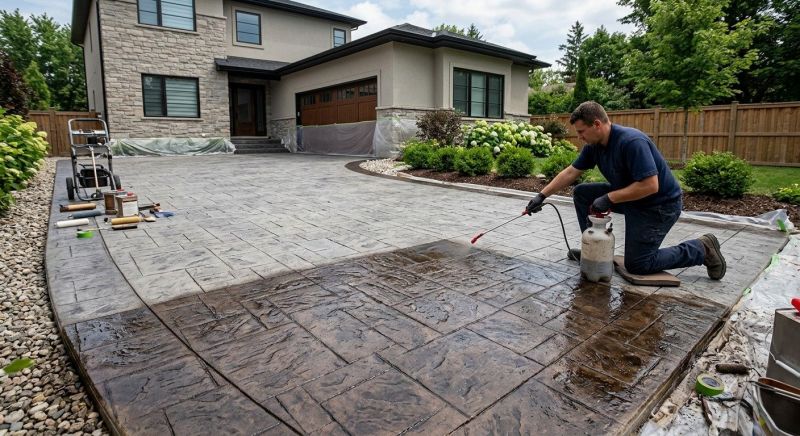 Cement Staining in Dallas, TX