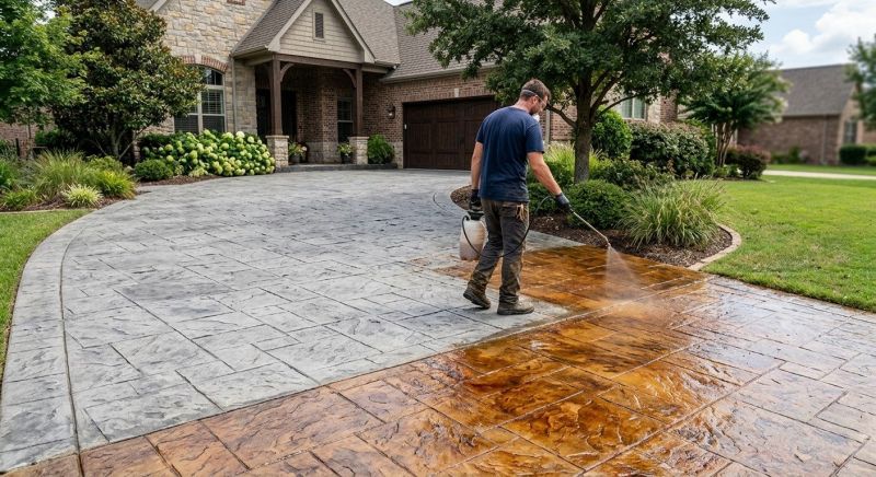 Driveway Staining in Dallas, TX